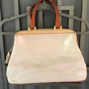 Nardelli ￼ Italian leather satchel handbag cream